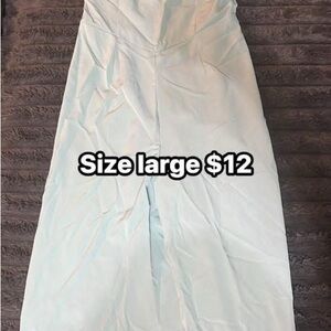 SHEIN Light Blue Strapless Jumpsuit